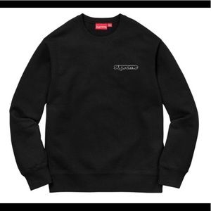 never worn black supreme crew neck